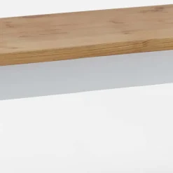 Esstisch Holzbank in Weiß & Kiefer Lauge - Molzau