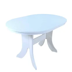 Esstisch Kombi in Weiß & Grün - Cynthia (fünfteilig)