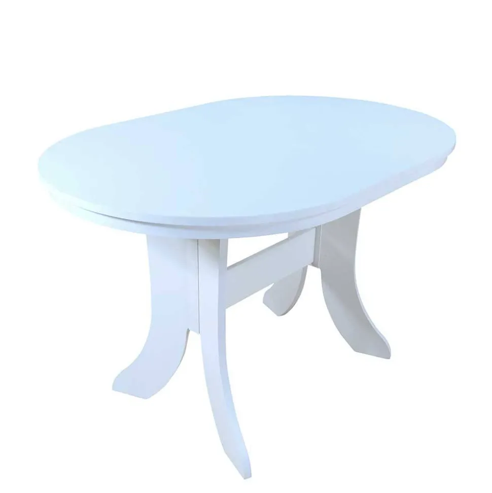 Esstisch Kombi in Weiß & Grün - Cynthia (fünfteilig)