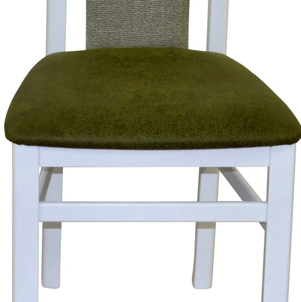 Esstisch Kombi in Weiß & Grün - Cynthia (fünfteilig)