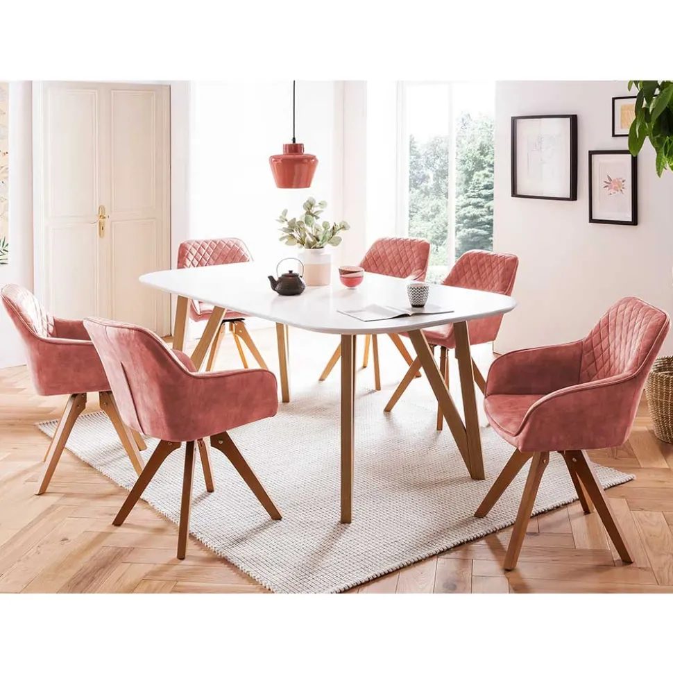 Esstisch Kombination Skandi - Bennus (siebenteilig)