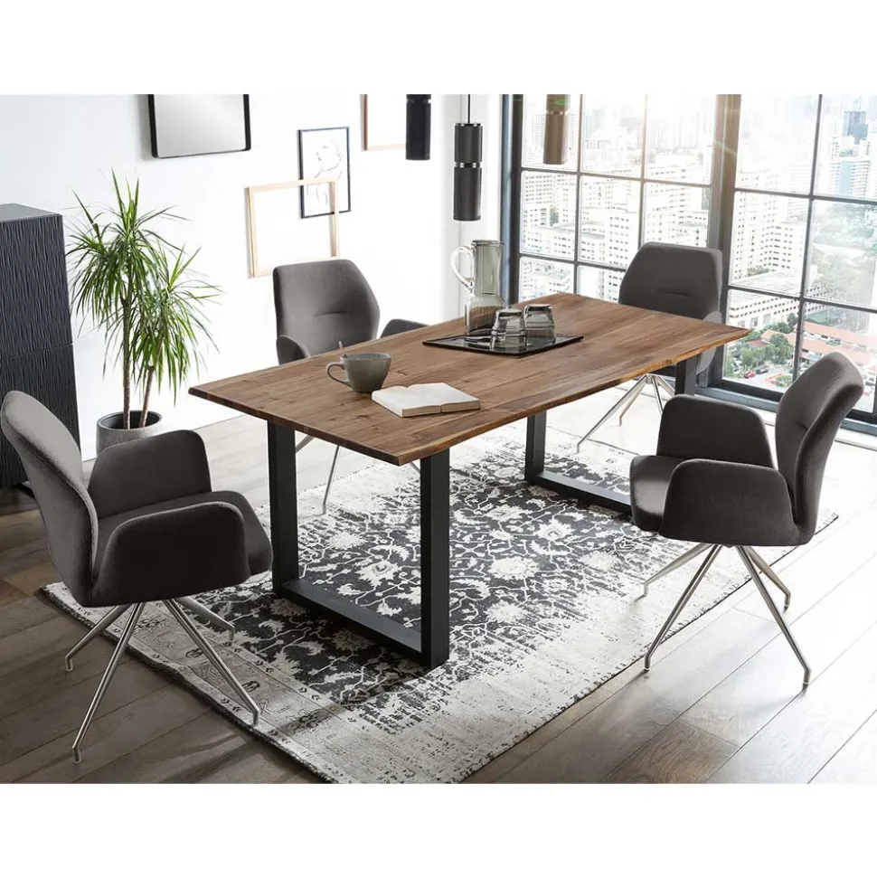 Esstisch mit Drehstühlen Set - Valbera (fünfteilig)