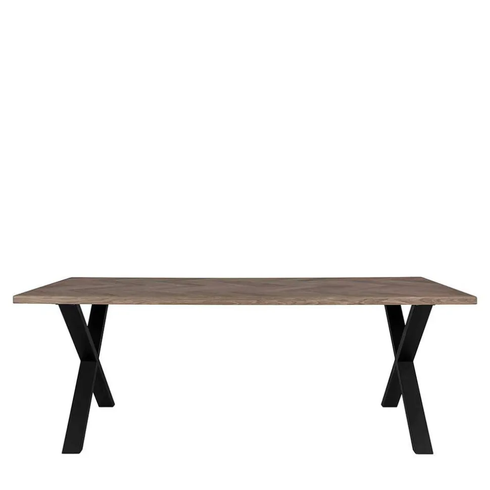 Esstisch mit Eiche Furnier in Rauchfarben - Leya