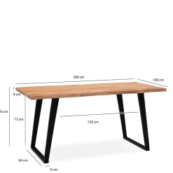 Esstisch mit schrägen U-Beinen - Alice