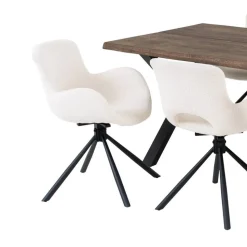 Esstisch mit Tischsesseln drehbar als Set - Ceolata (siebenteilig)