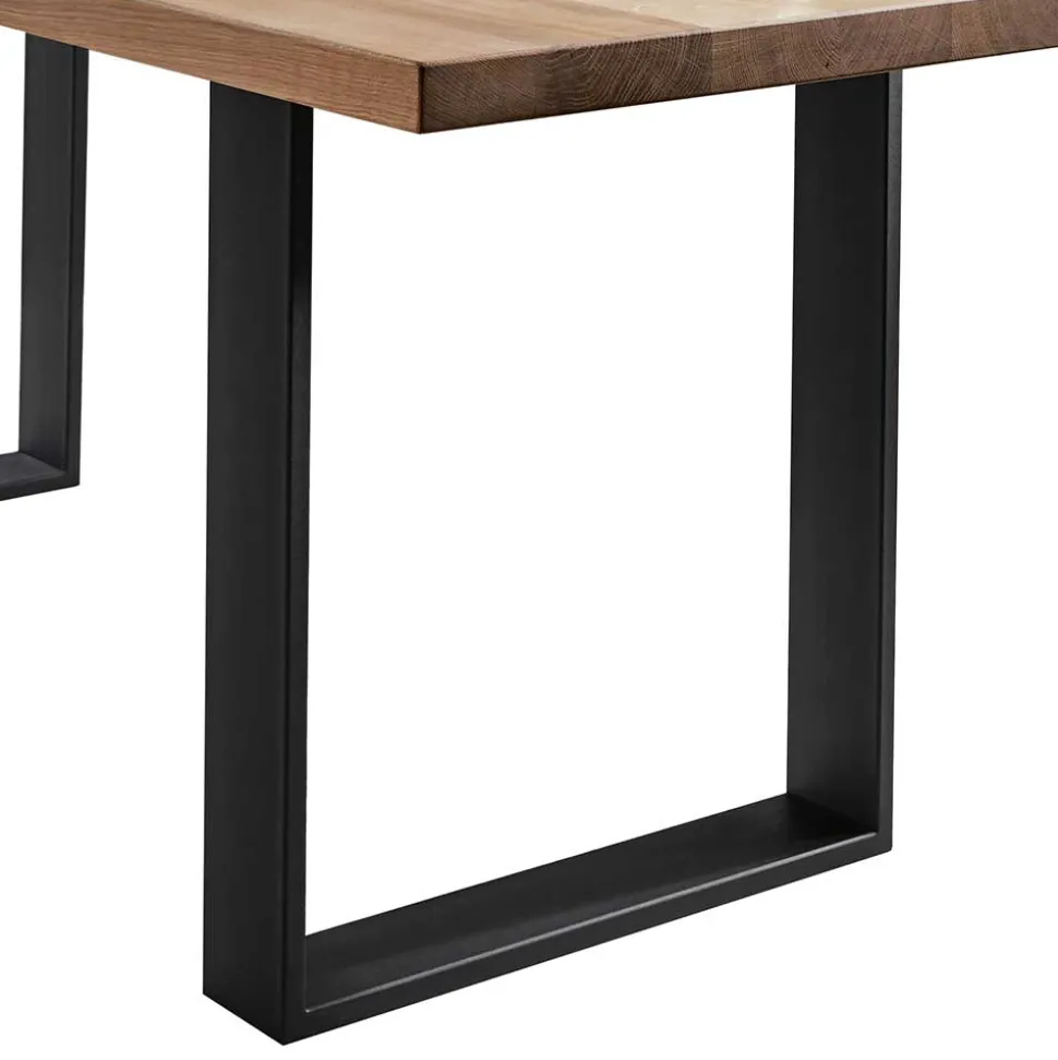 Esstisch mit U-Beinen aus schwarzem Stahl - Theo