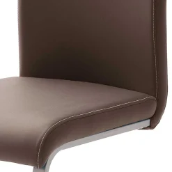 Esstisch Schwingstuhl in Braun Finca Kunstleder (4er Set)