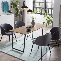 Esstisch Set für vier Personen - Louice (fünfteilig)