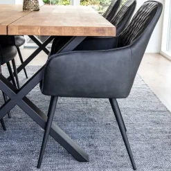 Esstisch Sitzgruppe aus Eiche - Yourney (siebenteilig)