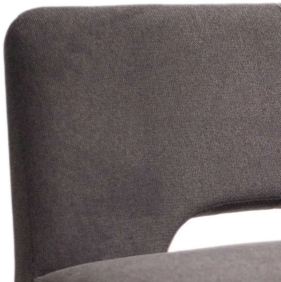 Esstisch Sofa Bank in Dunkelgrau Stoff Velours - Merka