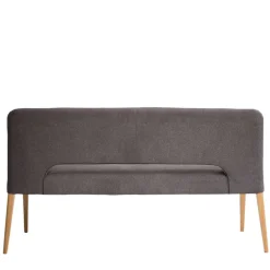 Esstisch Sofa Bank in Dunkelgrau Stoff Velours - Merka