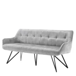 Esstisch Sofa in Grau Velours - Reymonda