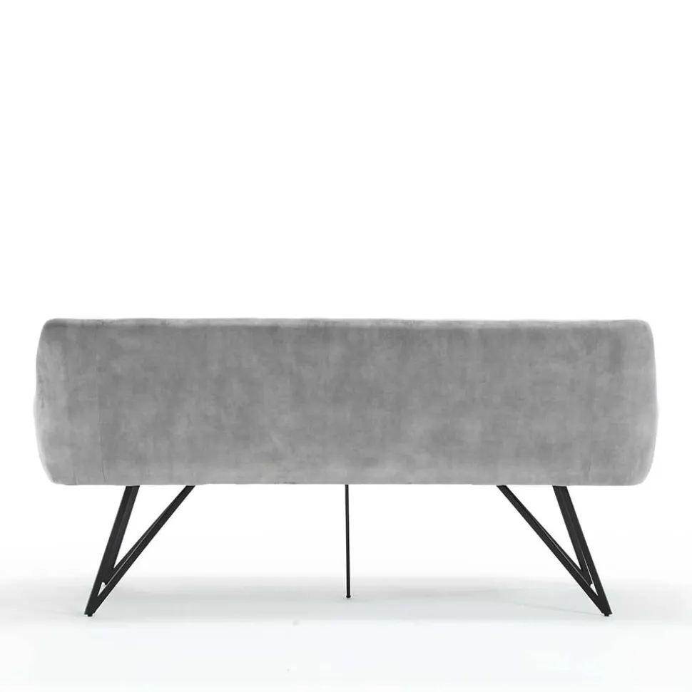 Esstisch Sofa in Grau Velours - Reymonda