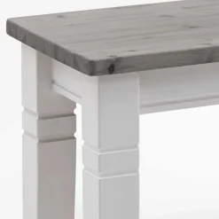 Esstischbank Mirandesca in Weiß Grau