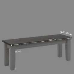 Esstischbank Mirandesca in Weiß Grau