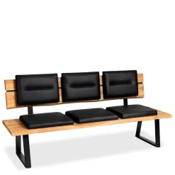 Esstischbank mit Lehne und Polstern - Jessmine