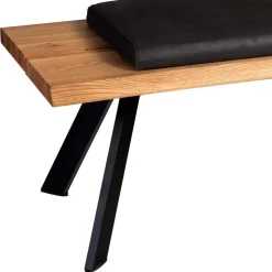 Esstischbank mit Rückenlehne in Wildeiche - Piton