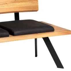 Esstischbank mit Rückenlehne in Wildeiche - Piton