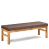 Esstischbank mit Stoffpolster in Braun - Virds