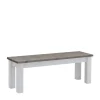 Esstischbank Ovidos in Weiß Grau