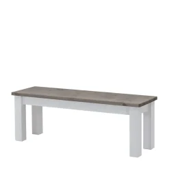 Esstischbank Ovidos in Weiß Grau