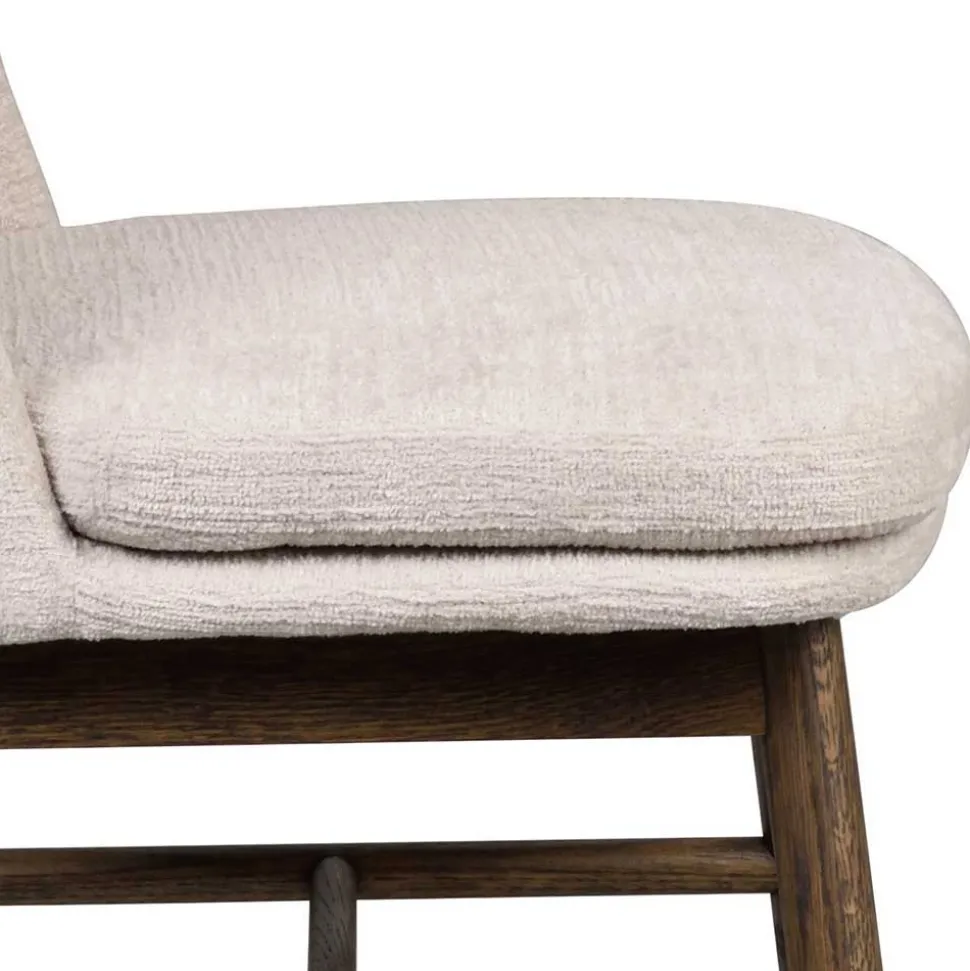 Esstischgruppe in Eiche Dunkel & Beige - Relencia (siebenteilig)