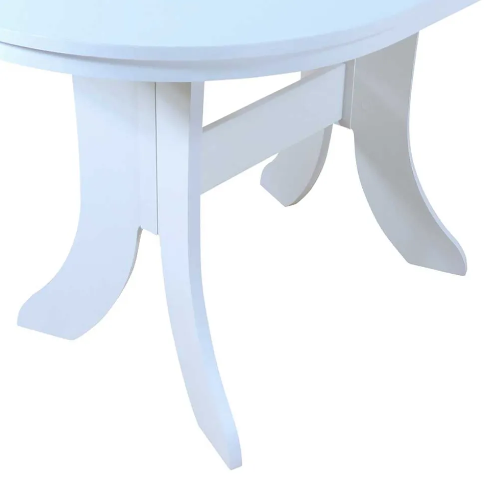 Esstisch-Gruppe in Weiß & Braun - Zero (fünfteilig)