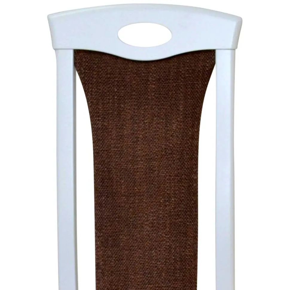 Esstisch-Gruppe in Weiß & Braun - Zero (fünfteilig)