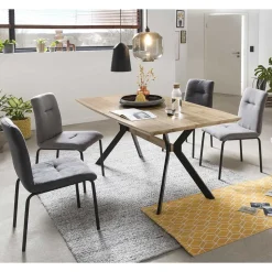 Esstischgruppe mit 4 Polsterstühlen - Yucata (fünfteilig)