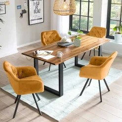 Esstischgruppe mit vier Plätzen - Vandama (fünfteilig)