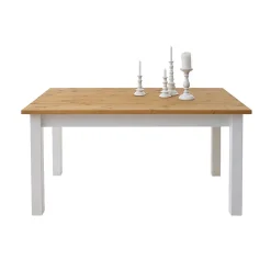 Esstischgruppe Molzau in Weiß (vierteilig)