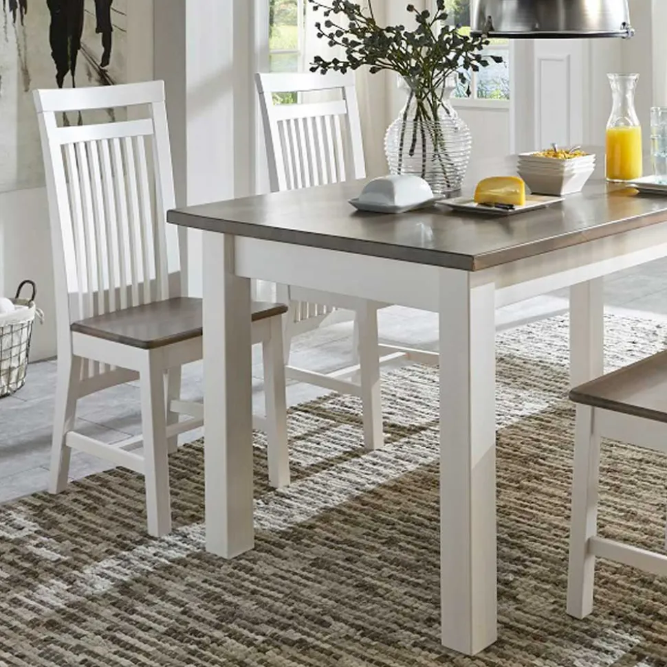 Esstischgruppe Ovidos im Landhausstil (fünfteilig)