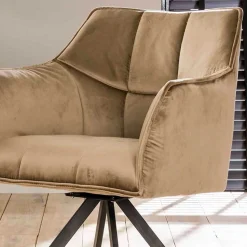 Esstischsessel aus Samt Beige - Zegovin (2er Set)