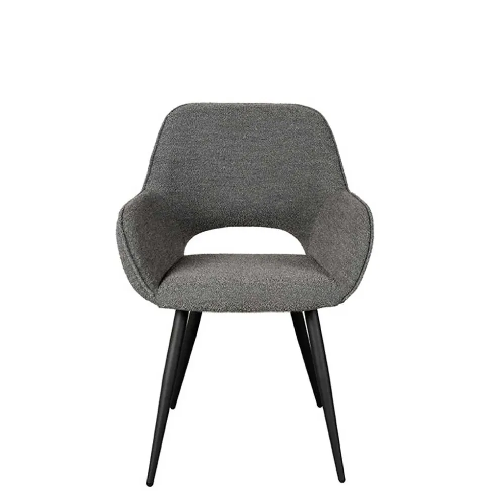 Esstisch-Sessel in Grau Boucle - Regison (2er Set)