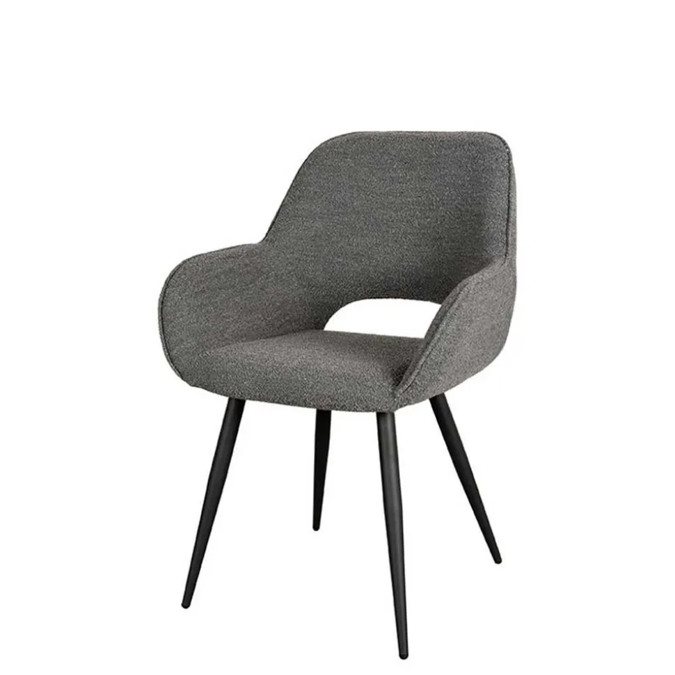 Esstisch-Sessel in Grau Boucle - Regison (2er Set)