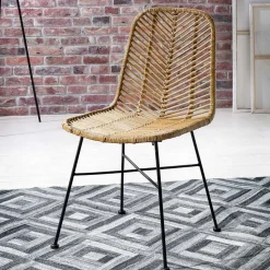 Esstischstuhl aus Rattan Geflecht - Krapina (2er Set)