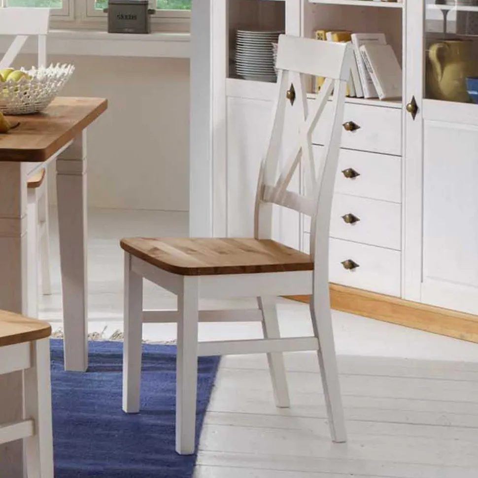 Esstischstuhl Sibiuta aus Kiefer Massivholz (2er Set)