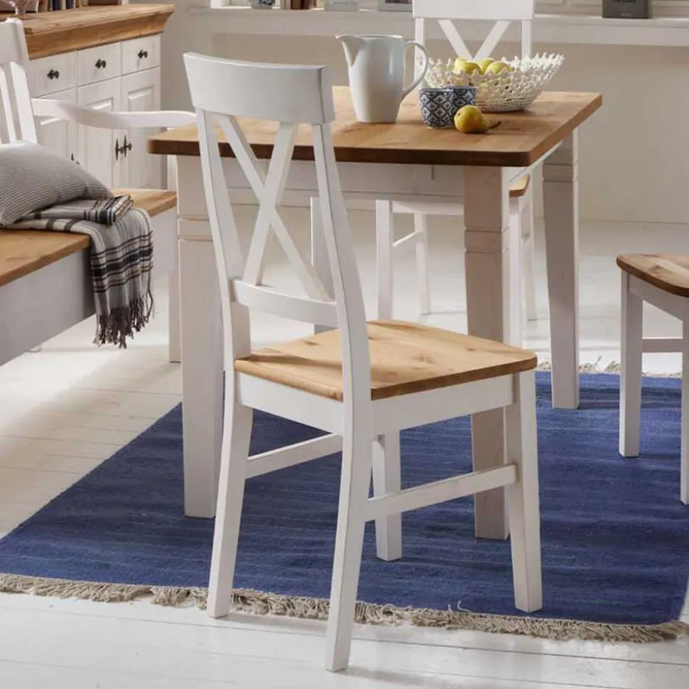 Esstischstuhl Sibiuta aus Kiefer Massivholz (2er Set)