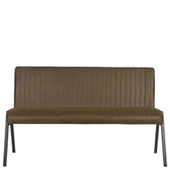 Esszimmer Bank mit Lehne in Oliv Grün Microfaser - Sorellas