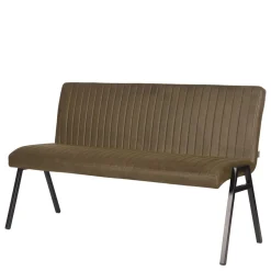 Esszimmer Bank mit Lehne in Oliv Grün Microfaser - Sorellas