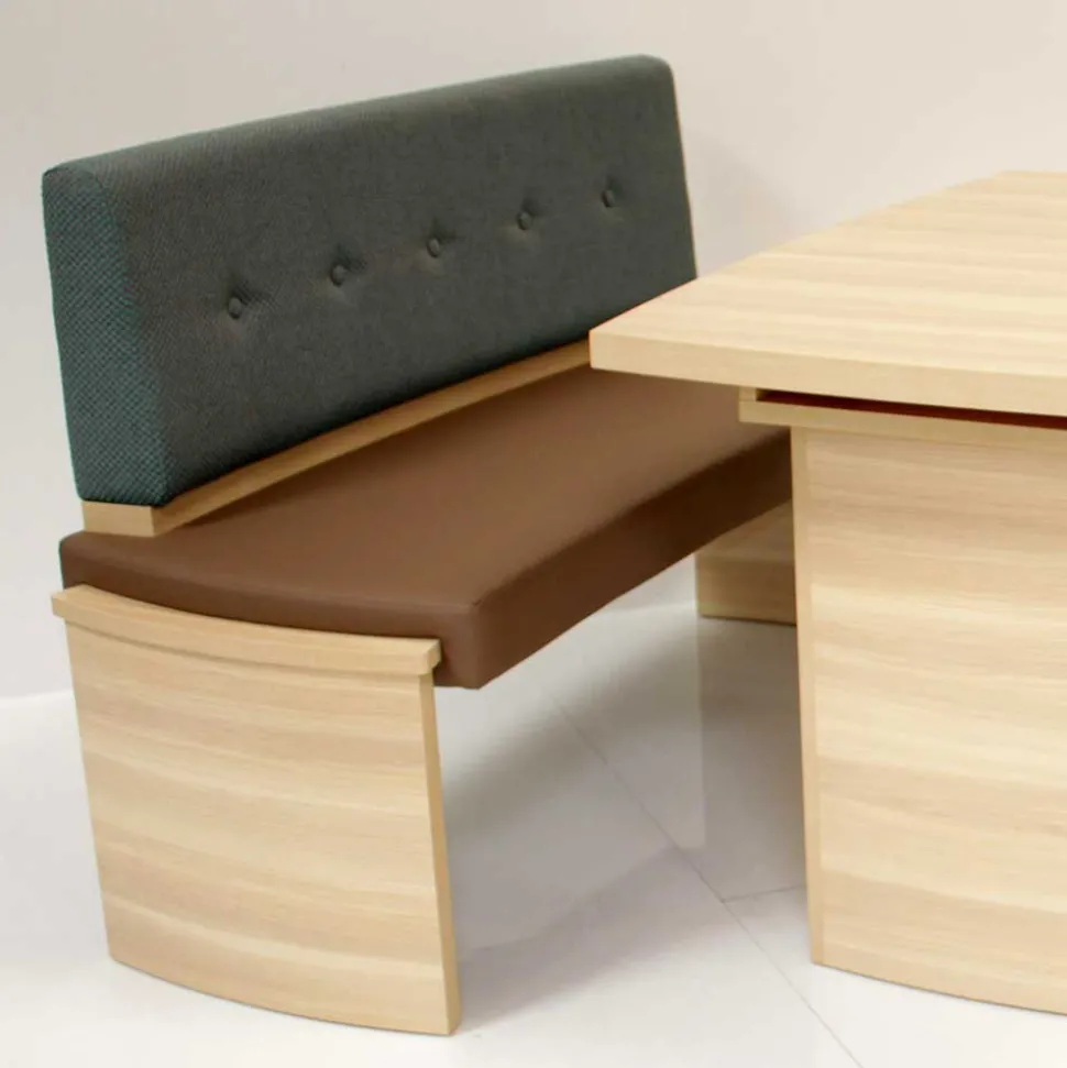 Esszimmer Bankgruppe Vanillin in Esche Dekor (vierteilig)