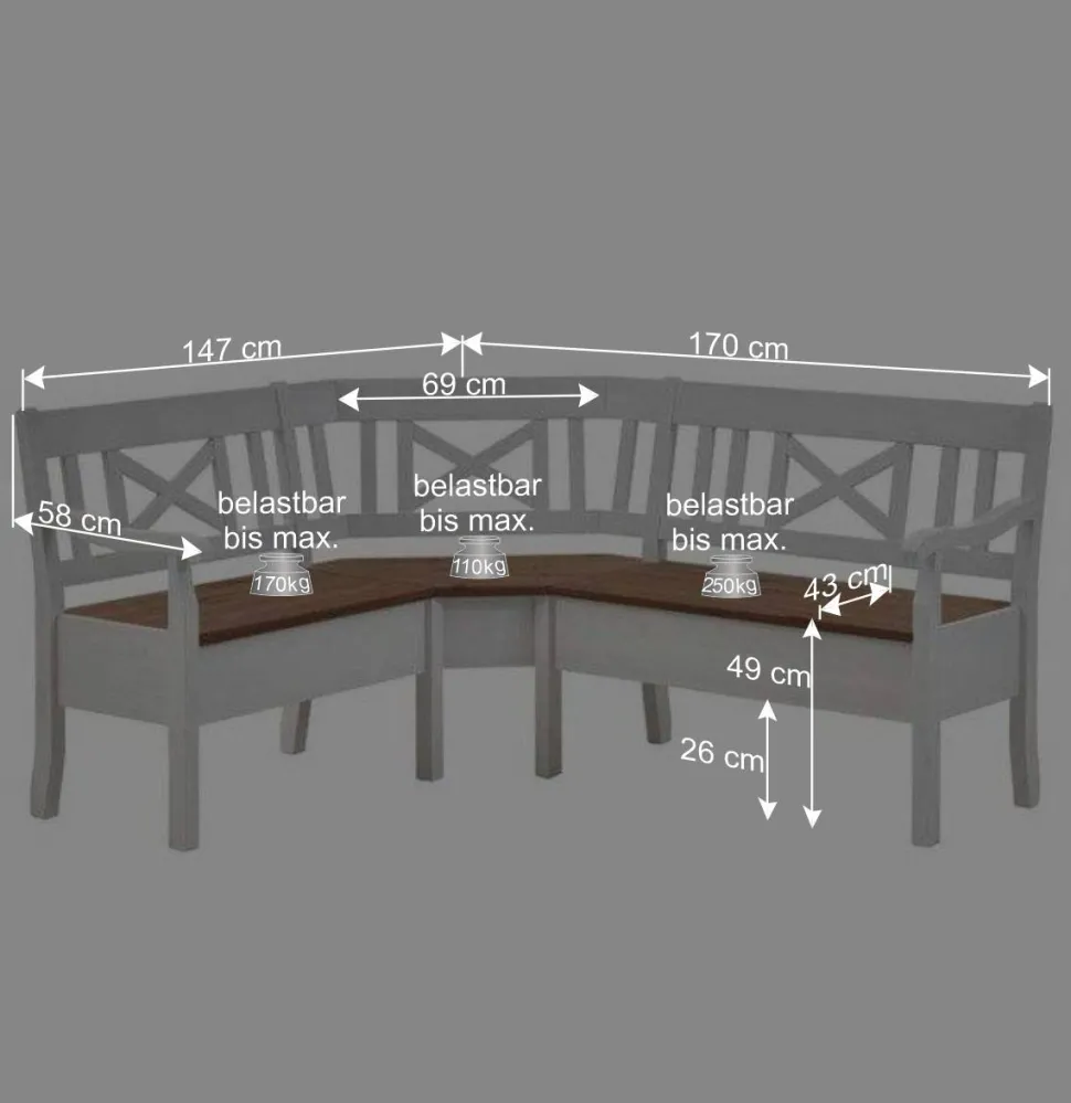Esszimmer Eckbank Barlad mit Stauraum