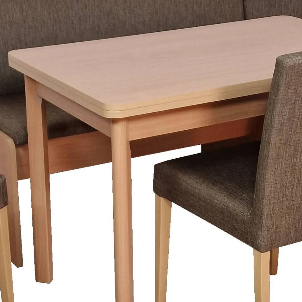 Esszimmer Eckbank Gruppe in Braun - Virenzio (vierteilig)