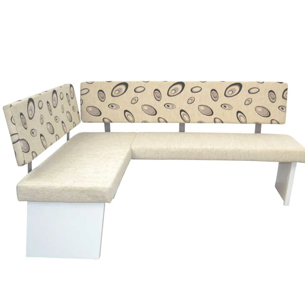 Esszimmer Eckbank in Beigegrau und Weiß - Montuna