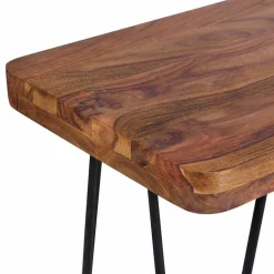 Esszimmer Holzbank aus Sheesham massiv Tohema mit Metall Gestell