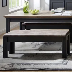 Esszimmer Landhaus Bank in Dunkelgrau - Thumbs