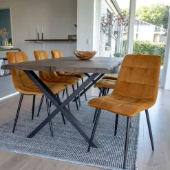 Esszimmer Möbel Set mit Tisch - Anjal (siebenteilig)