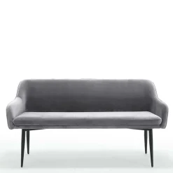 Esszimmer Polsterbank in Grau mit Schwarz - Setta