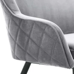 Esszimmer Polsterbank in Grau mit Schwarz - Setta