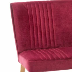 Esszimmer Polsterbank in Velours Pink Dunkel Neo & Eiche